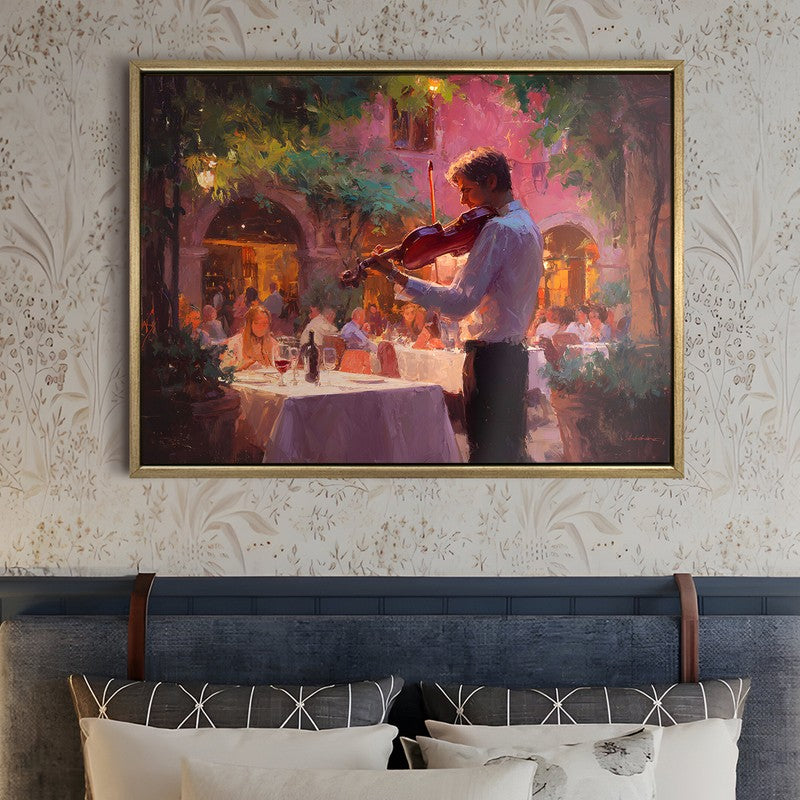 Cafe Rhythm Canvas Wall Painting With Frame media 5