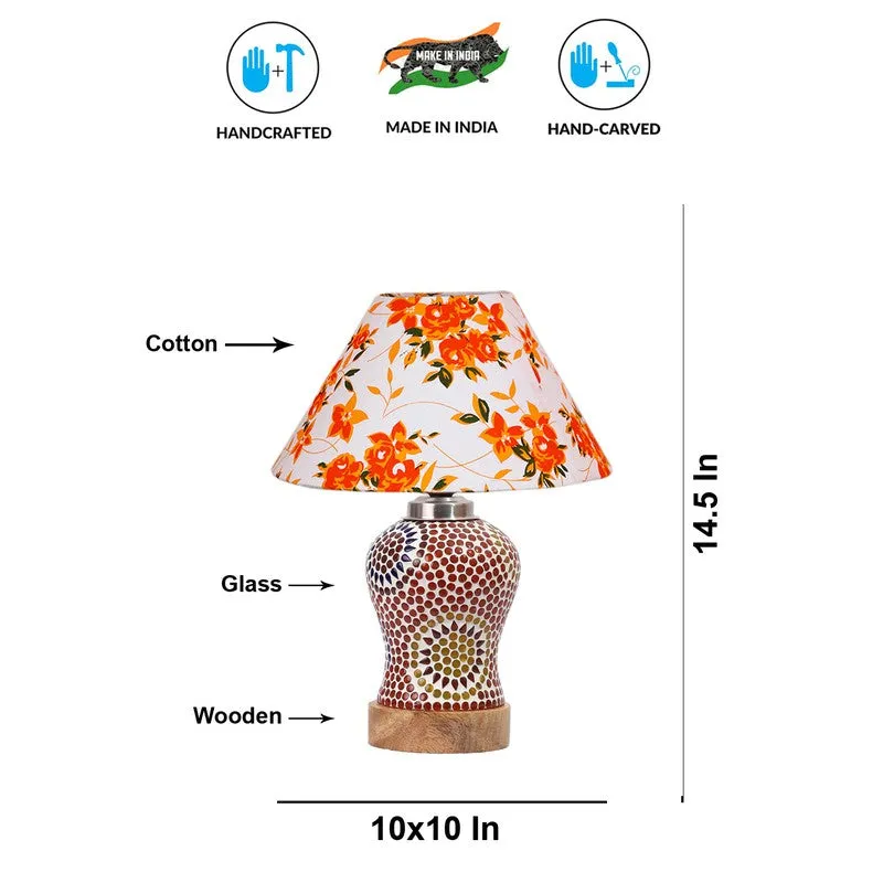 Aranya Fleur Cone Wooden Table Lamp - Multicolor media 9
