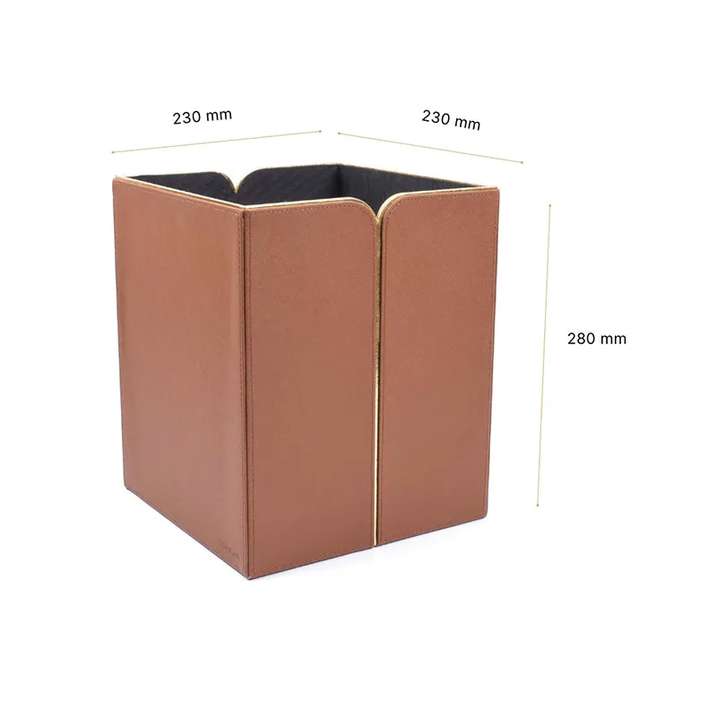 Ceastra Faux Leather Dust Bin - Brown media 8