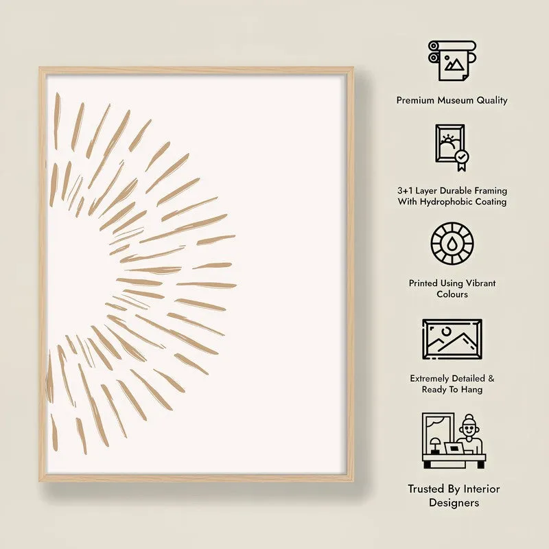 Natural Aura Canvas Wall Painting With Brown Frame media 9