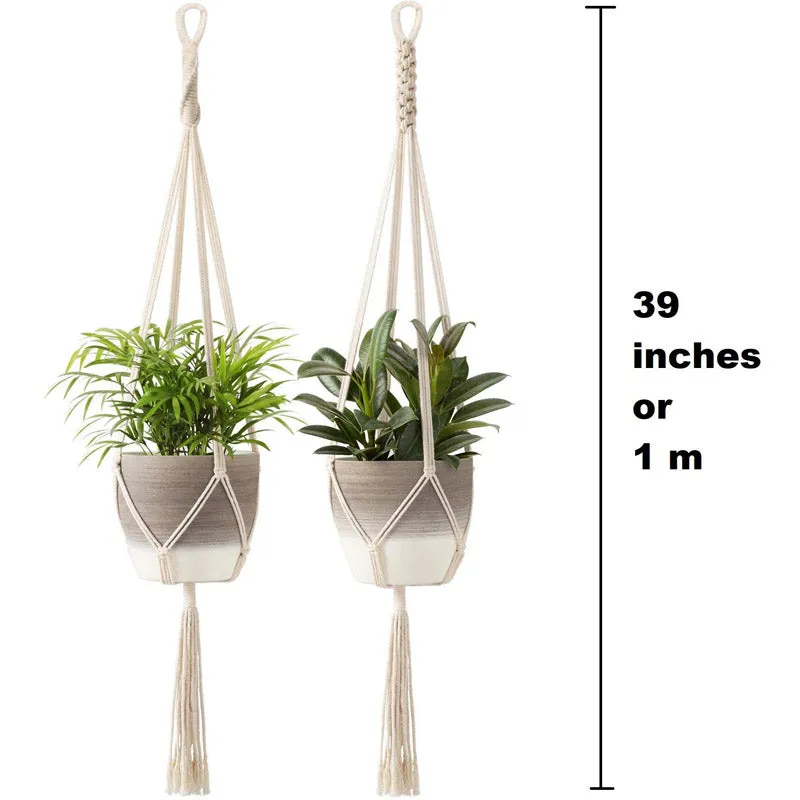 Navra Macrame Planter - Set Of Two media 6