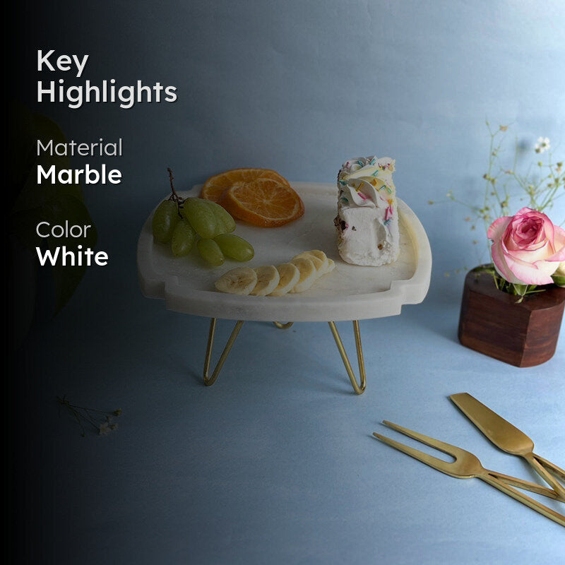 Norris Handcrafted Marble Cake Stand media 2