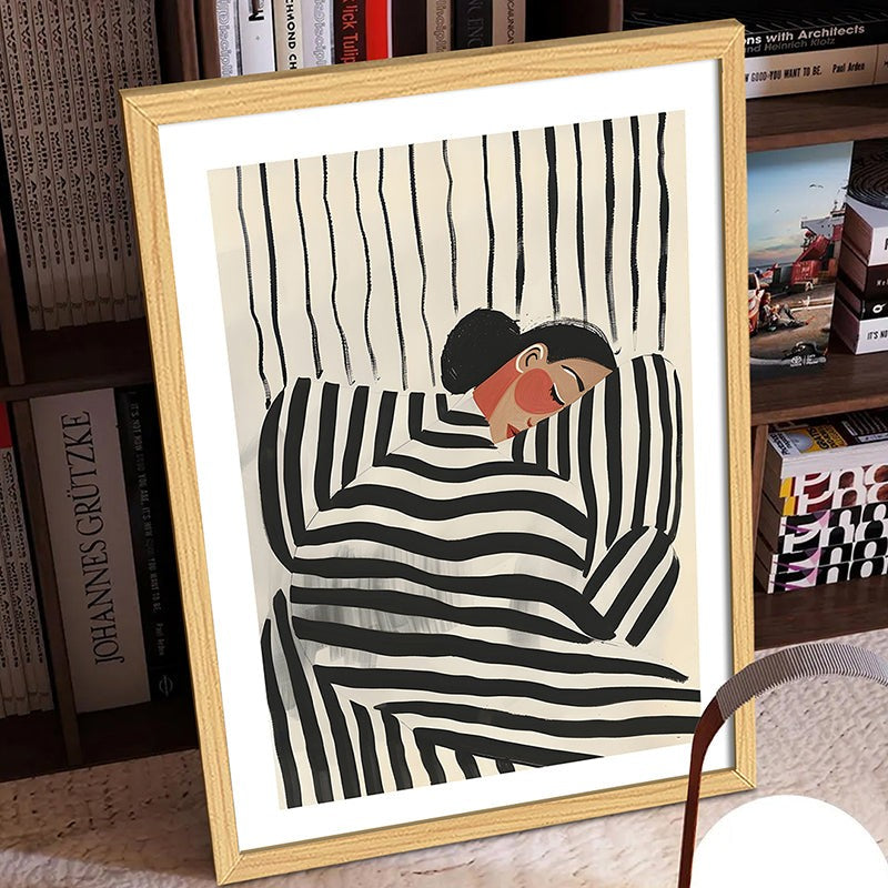 Striped Woman Wall Art media 3