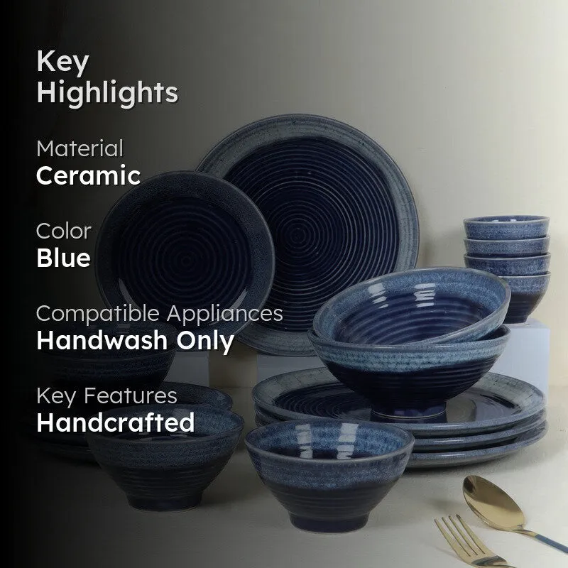 Rasoi Royale Dinner Sets (Blue) - 18 Piece Set media 2