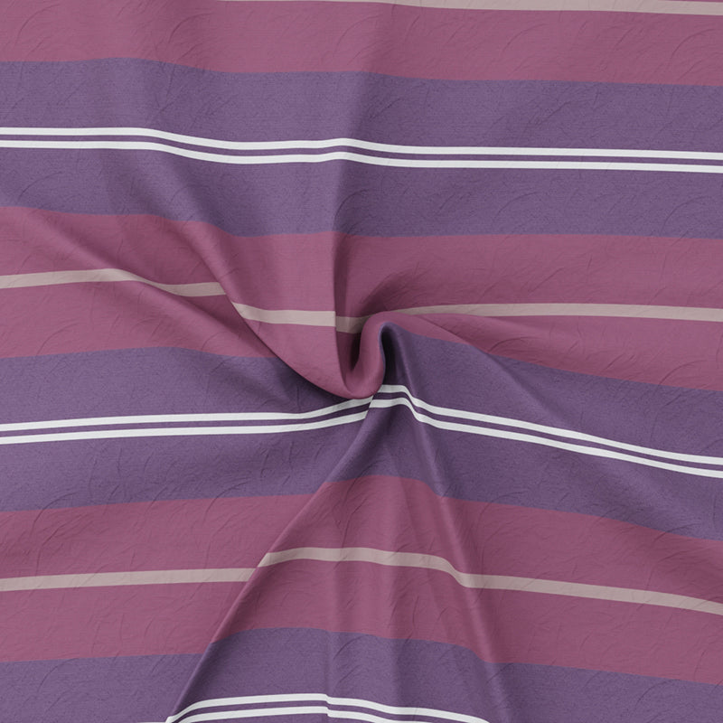 Nautica Stripe Symphony Cotton Bedsheet (Pink) - 210 TC media 6