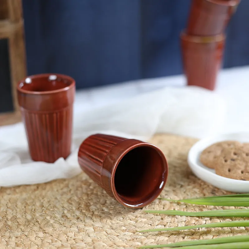 Nicoletta Ceramic Kulhad (Rust Red) -150 mL media 5