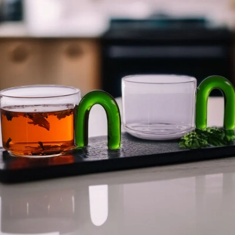 Meadowyn Borosilicate Glass Tea Cup (140 mL Each) - Set Of Two media 1