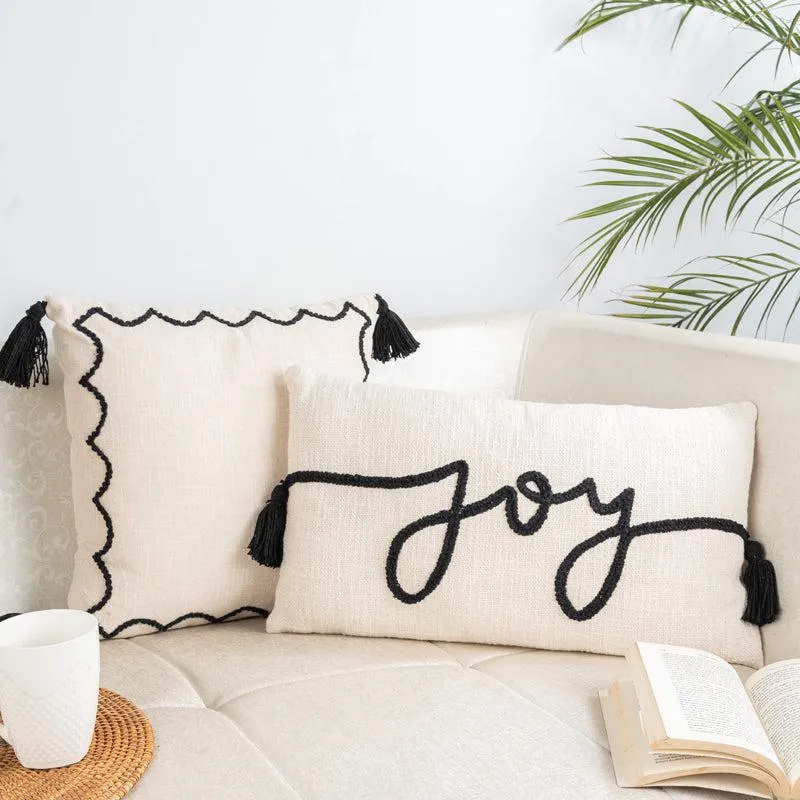 Joy Embroidered Cushion Cover - Set Of Two media 2