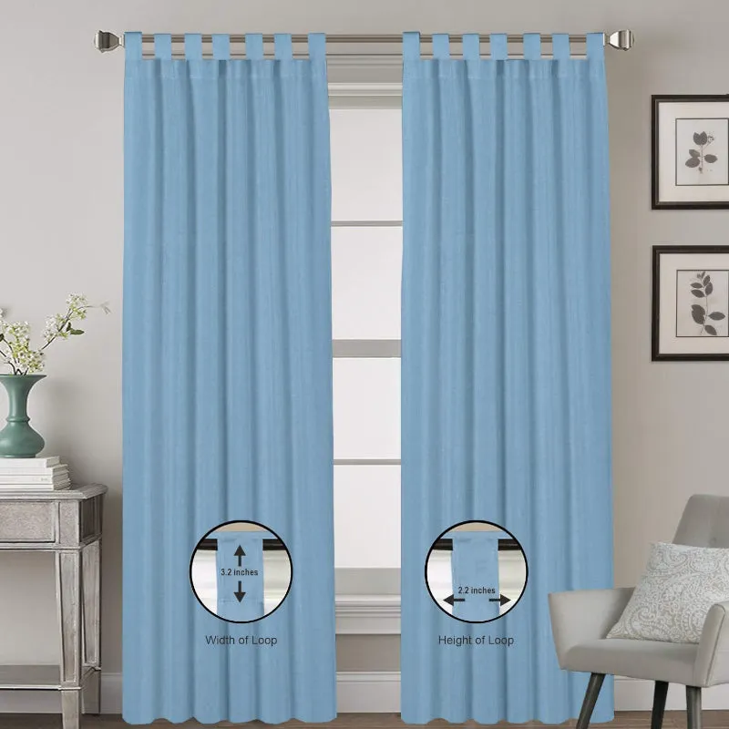 Esme Tab Top Medium Width Curtain - Sky Blue media 3