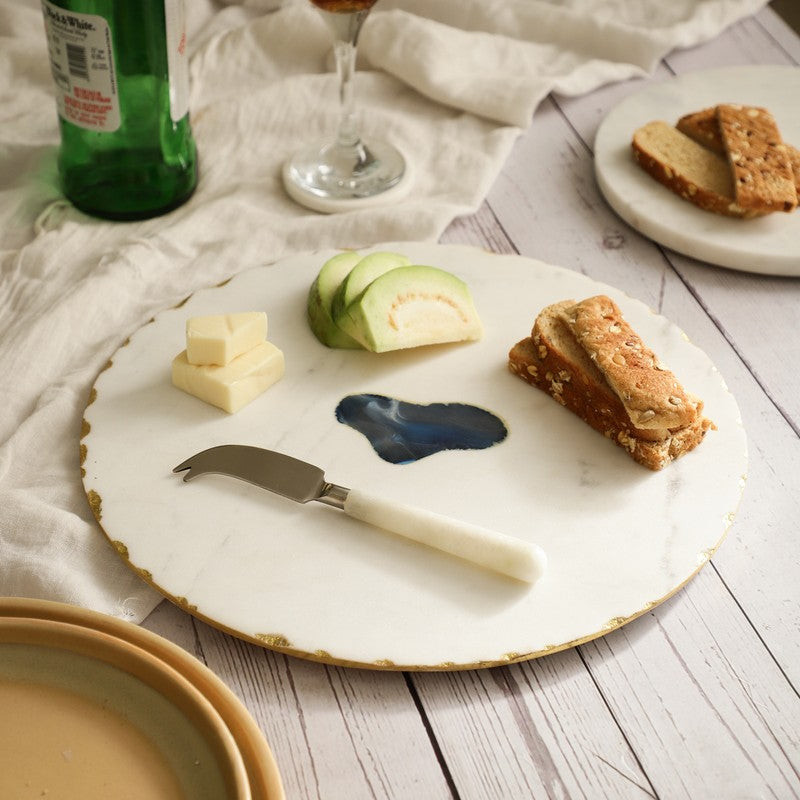 Solara Bloom (Marble,Metal) Platter