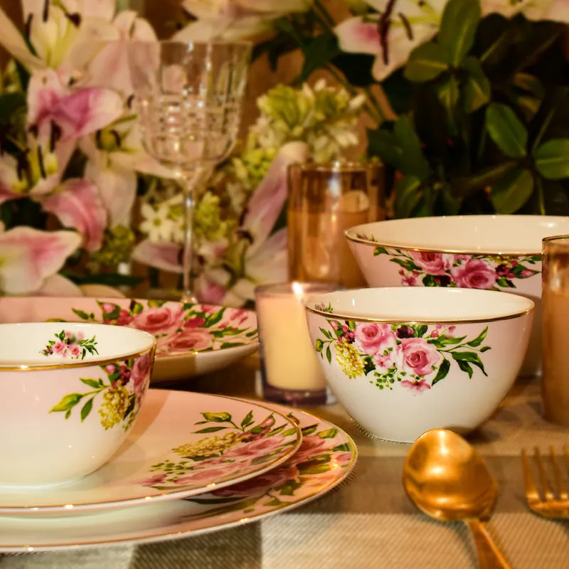 Garland 24k Gold Brushed Bone China BrushedDinner Set - 21 Piece Set media 3