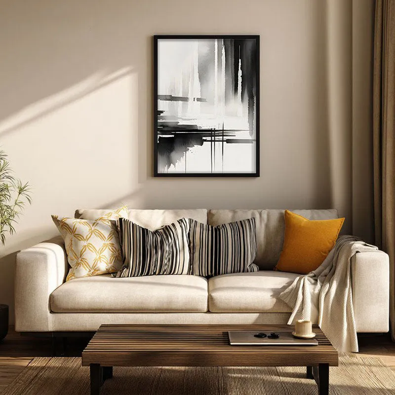 Ink Migration Framed Canvas Wall Painting media 1