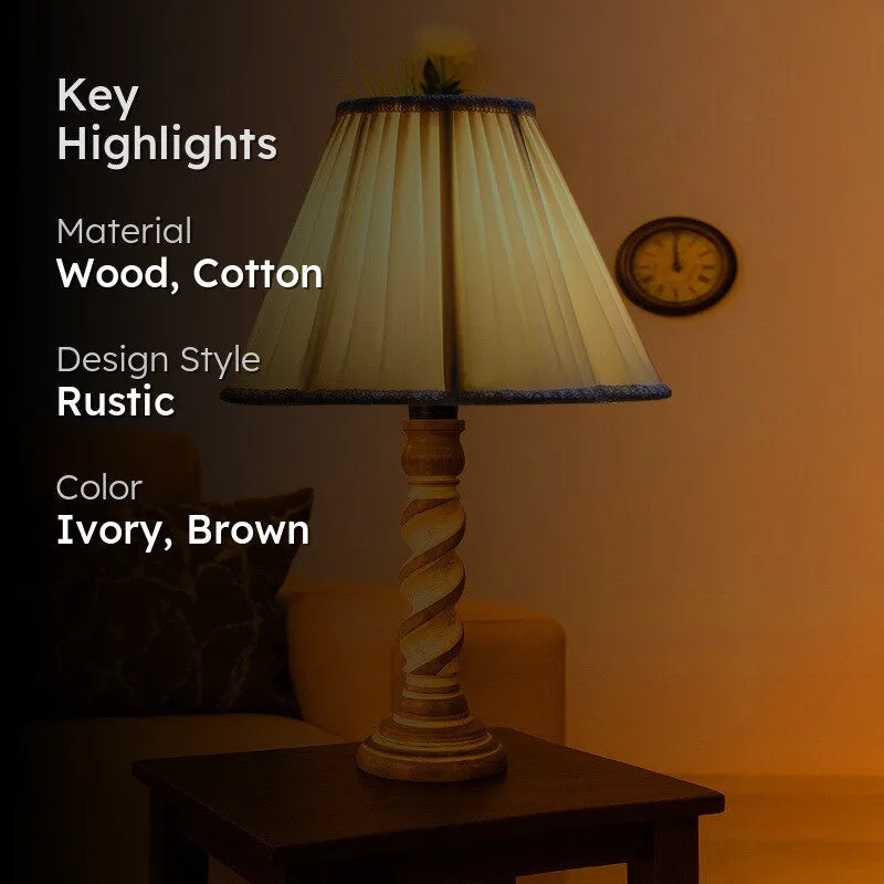 Modera Veno Wooden Table Lamp - Ivory media 2