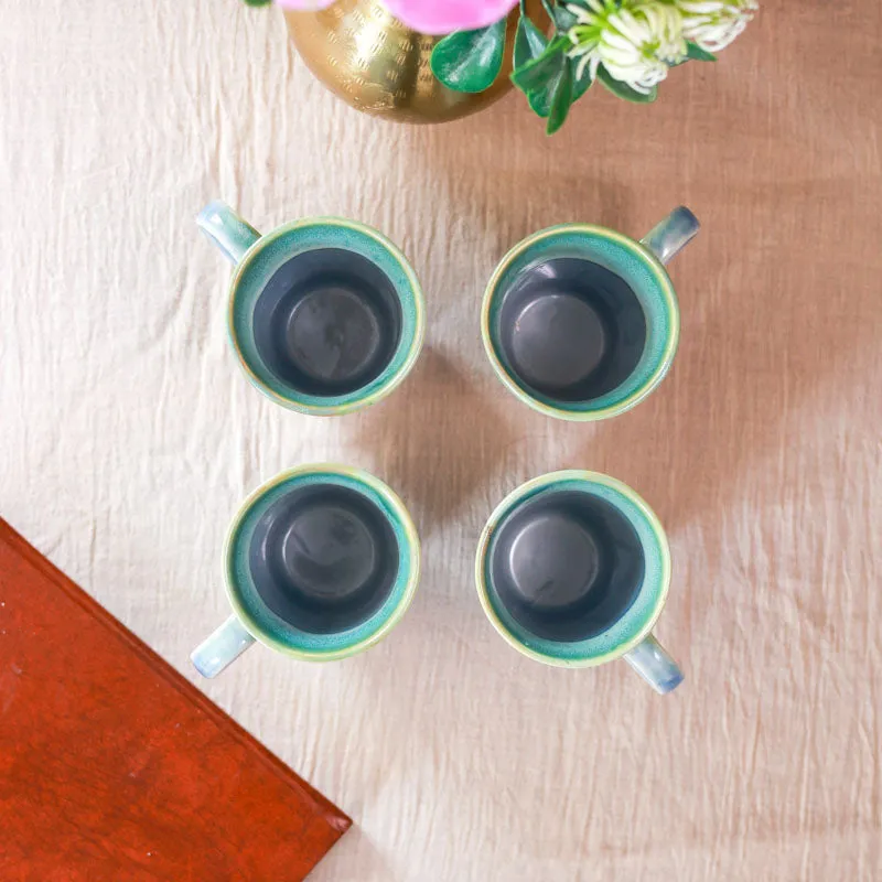 Ceramuse Ceramic Coffee Mug (300 mL Each/Light Blue) - Set of Four media 4