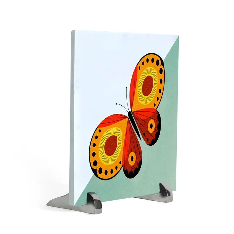 Vibrant Butterfly Elegance Marble Showpiece media 4