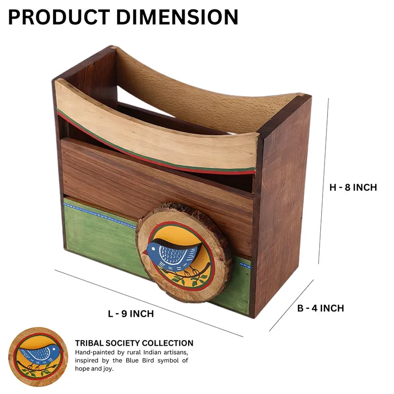 Olai Wood Magazine Holder - Beige media 7