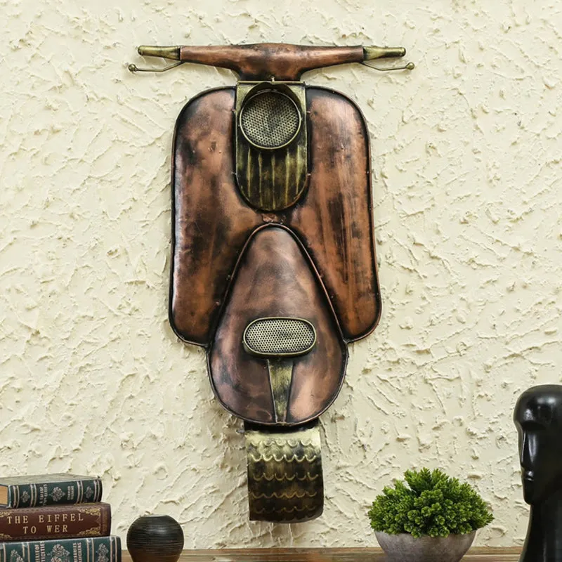 Antique Scooter Iron Wall Accent media 1
