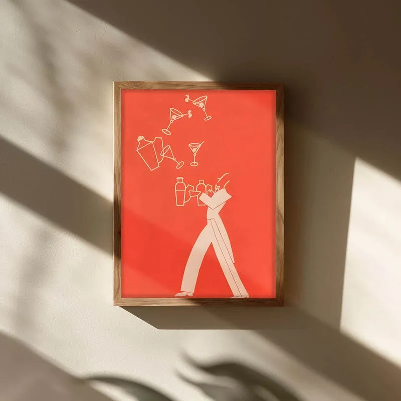Tonic Juggler Archival Canvas Wall Art - Brown media 3