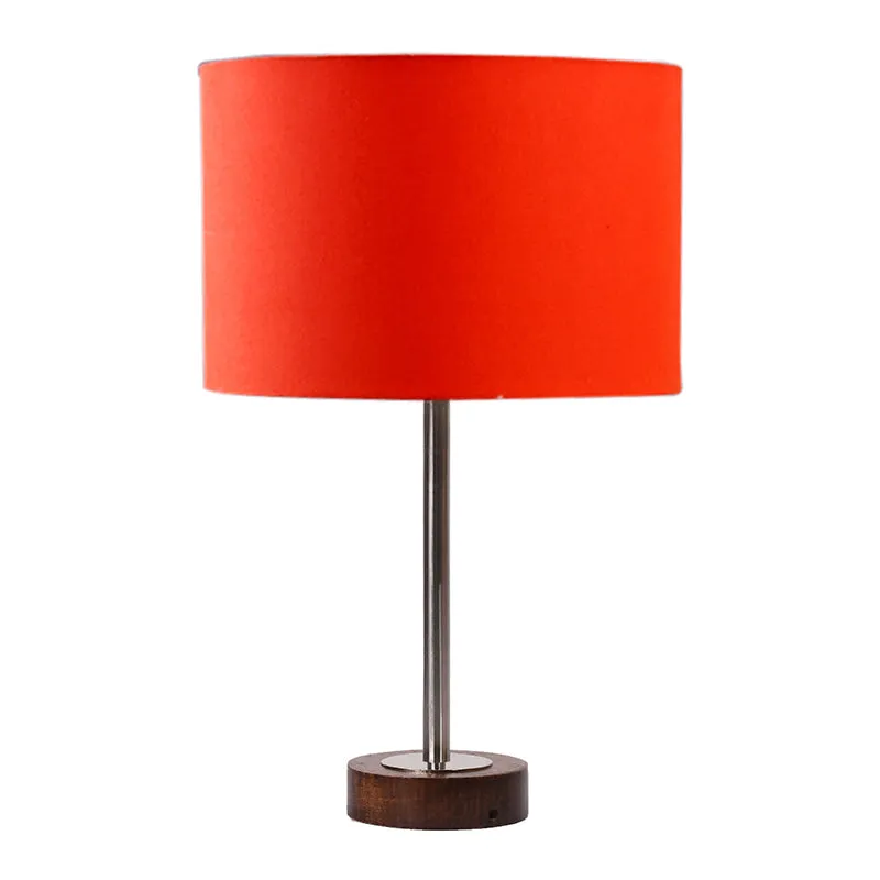 Cotin I Rodin Wooden Table Lamp - Orange,Silver,Brown media 4