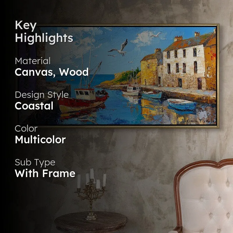 Wharf Dreams Canvas Wall Painting With Frame media 2