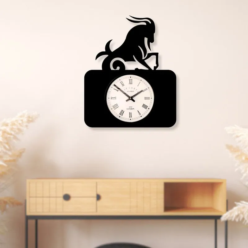 Beast Steel Analog Wall Clock - Black media 3