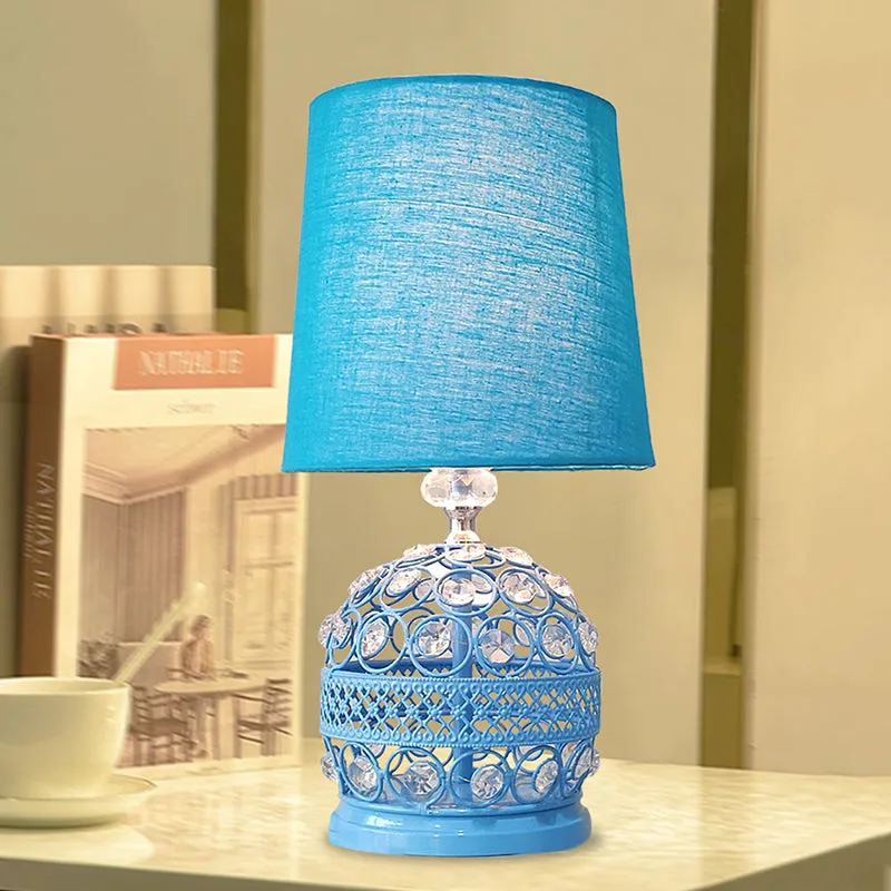 Filigree Fabric Table Lamp - Blue media 1