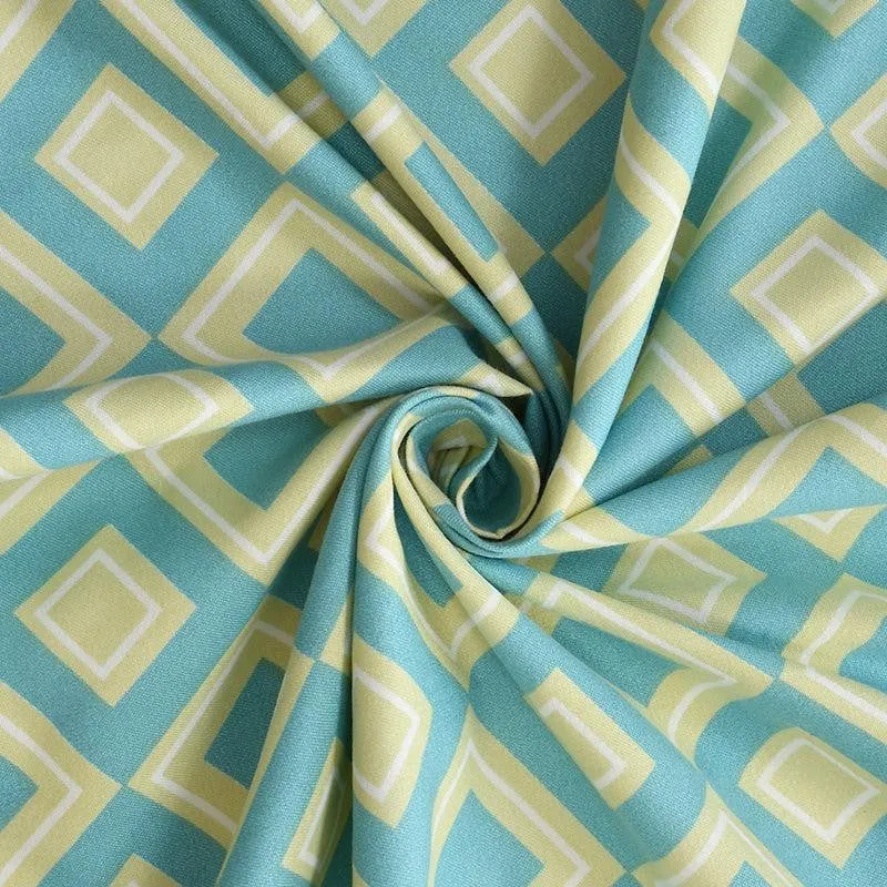 Wesley Geomatric Microfiber Bedsheet (Green) - 130 GSM media 4