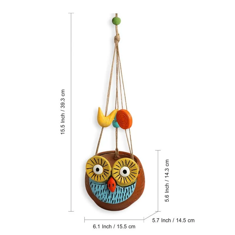 Hoot Pose Handpainted Hanging Planter media 7