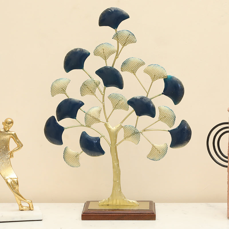 Steel Magnolia Metal & Wood Showpiece