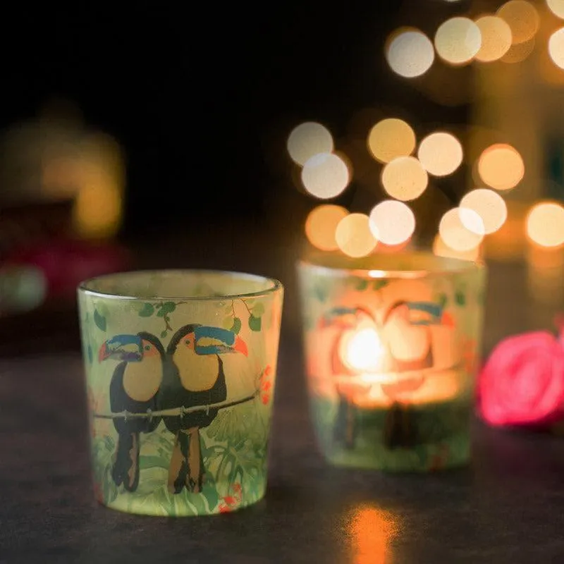 Toucan Candle Votive - Set Of Two media 1
