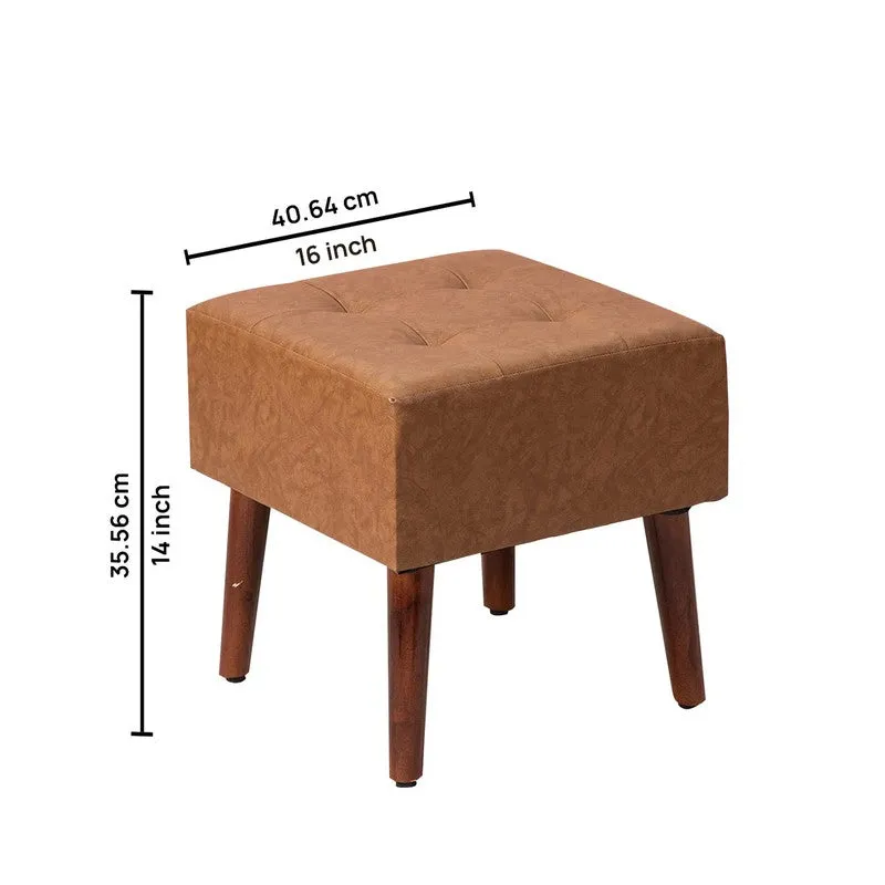 Solid Frame Ottoman (Brown) - Set Of Two media 7