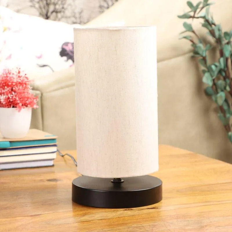 Marama Torine Fabric Table Lamp - White,Black media 3