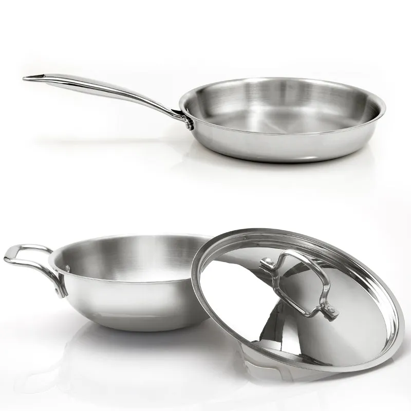 Zoraware Kadhai 1600 ML With Frying Pan & Lid (20 cm) media 1