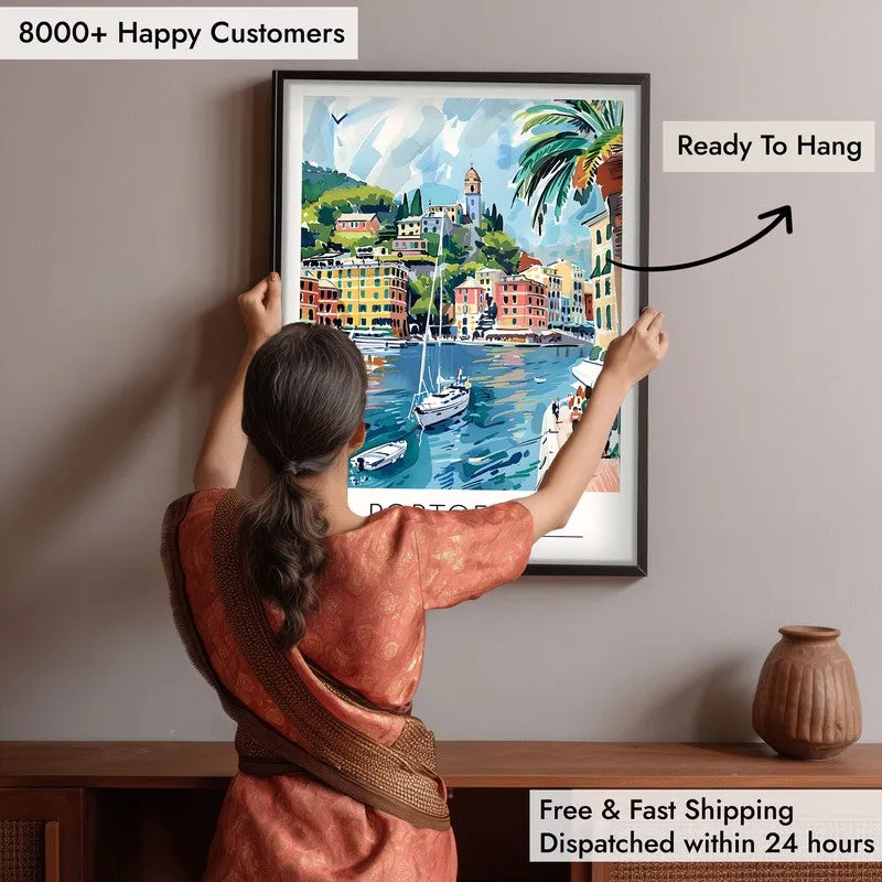 Vintage Portofino Framed Canvas Wall Painting media 6