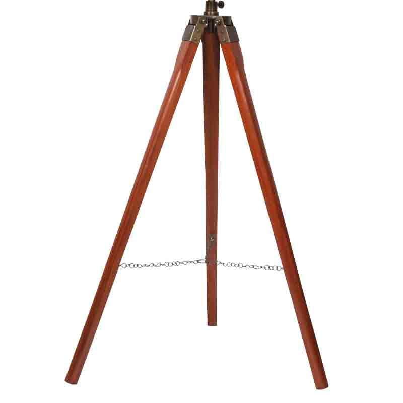 Tall Tales Wooden Tripod Floor Lamp - Beige media 5