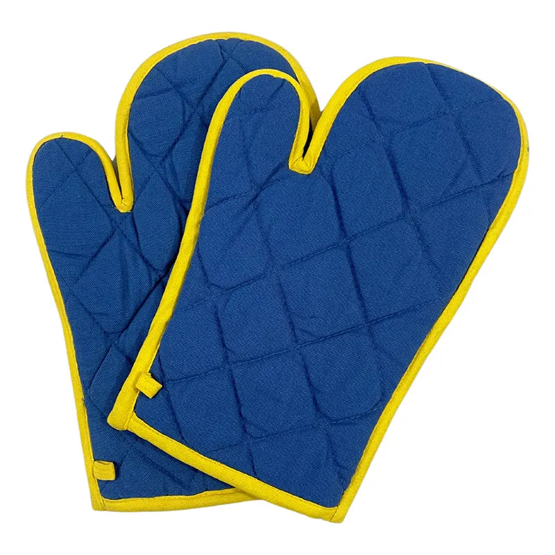 Swayam Teplo Kitchen Gloves (Royal Blue & Yellow) - Set Of Two media 5