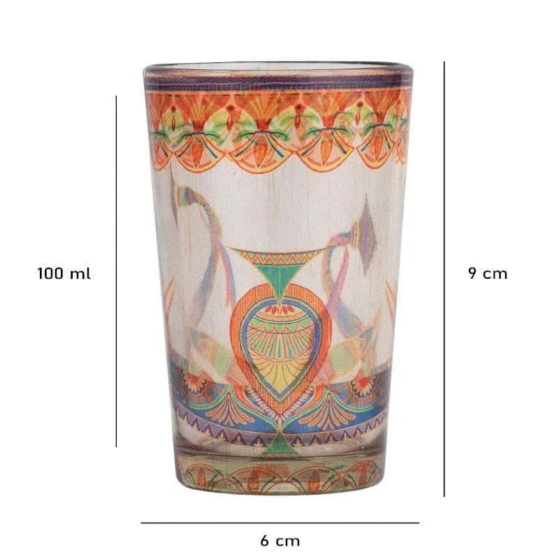 Ethnic parade Chai Glass - Set Of Four media 4