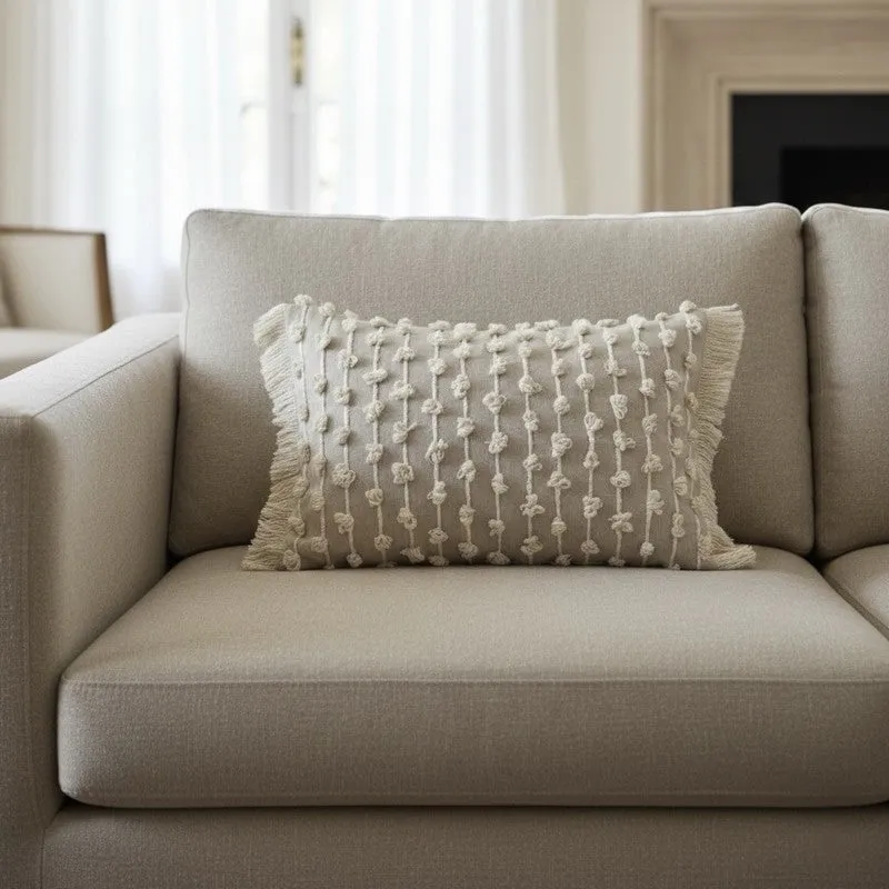 Bunchy Knot Embroidered cushion cover media 1