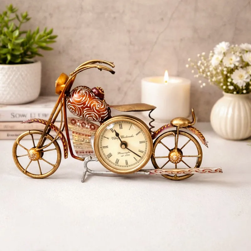 Bullet Bike Iron Table Clock media 1