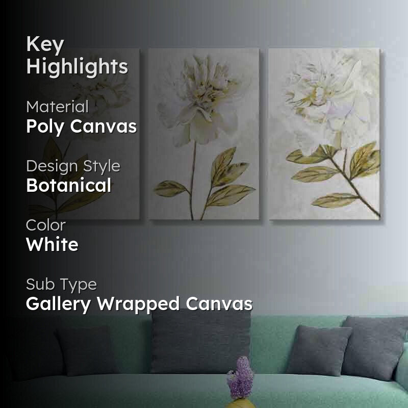 Dandelion Poly Canvas Wall Art - Set of Three media 2