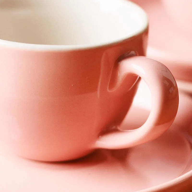 Blush & Brew Cup & Saucer (Pink/100 mL) - Two Piece Set media 4