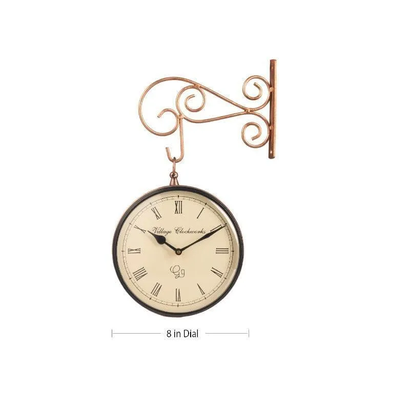 Benedict Von Double Sided Station Clock - Brass - 5