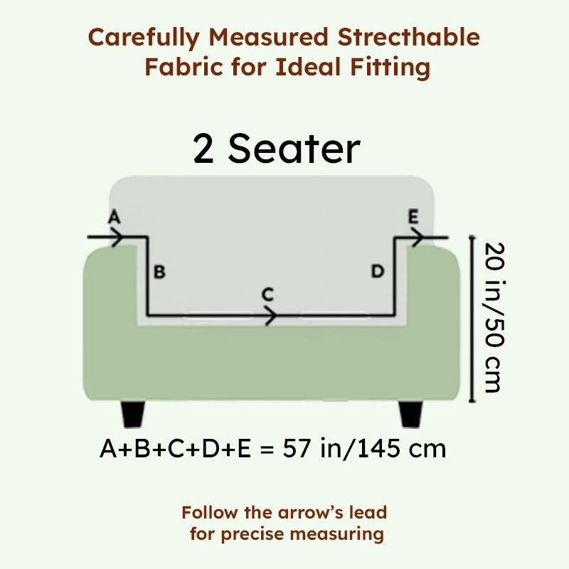 Refined Ruffles Solid Sofa Cover (Grey) - Two Seater media 8