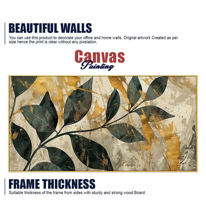 Art Of Leaves Canvas Wall Painting media 8