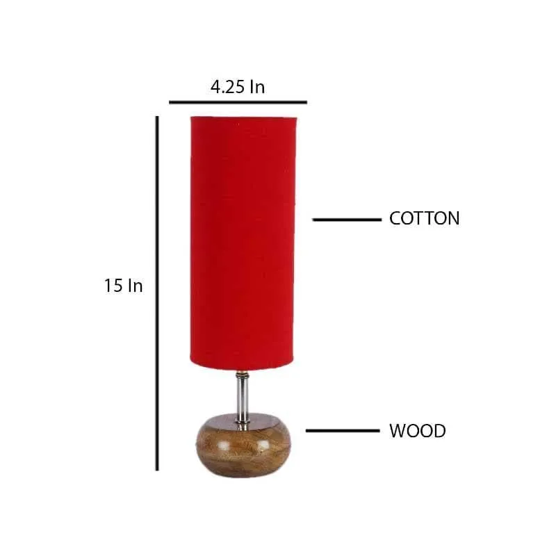 Rapsy Fabric Table Lamp - Red,Brown media 5