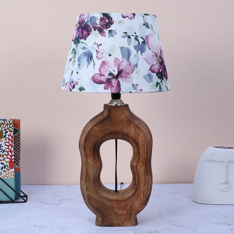 Lumikko Hewn Printed Mango Wood Table Lamp - Multicolor media 2