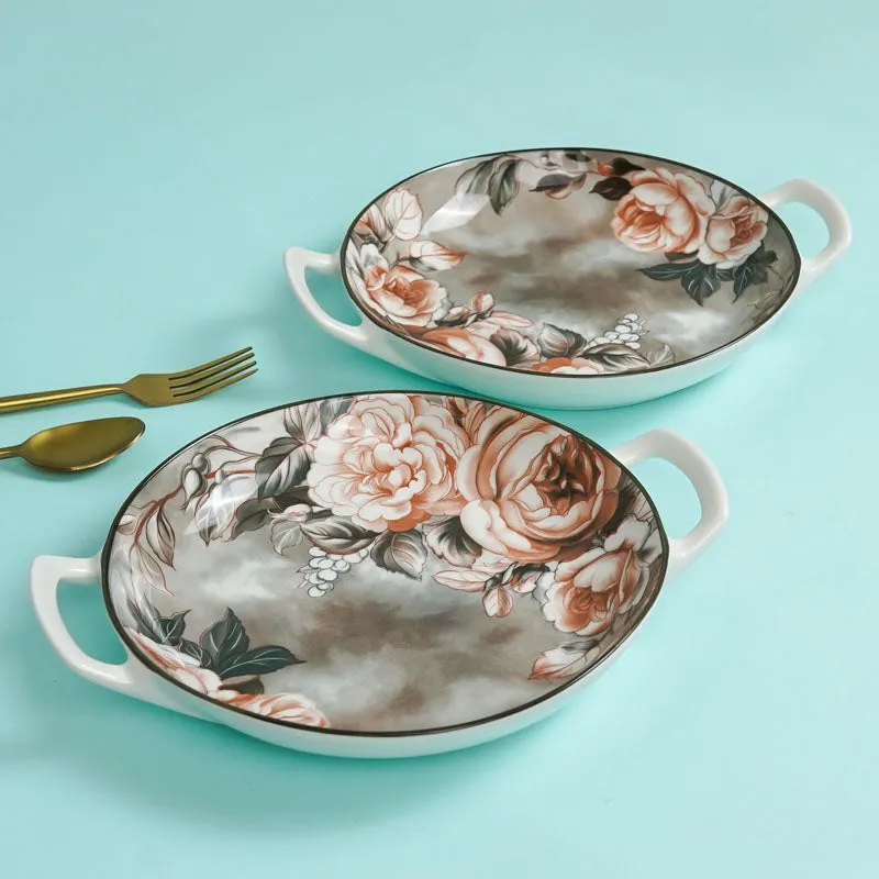 Maduva Floral Porcelain Platter - Set of Two media 3
