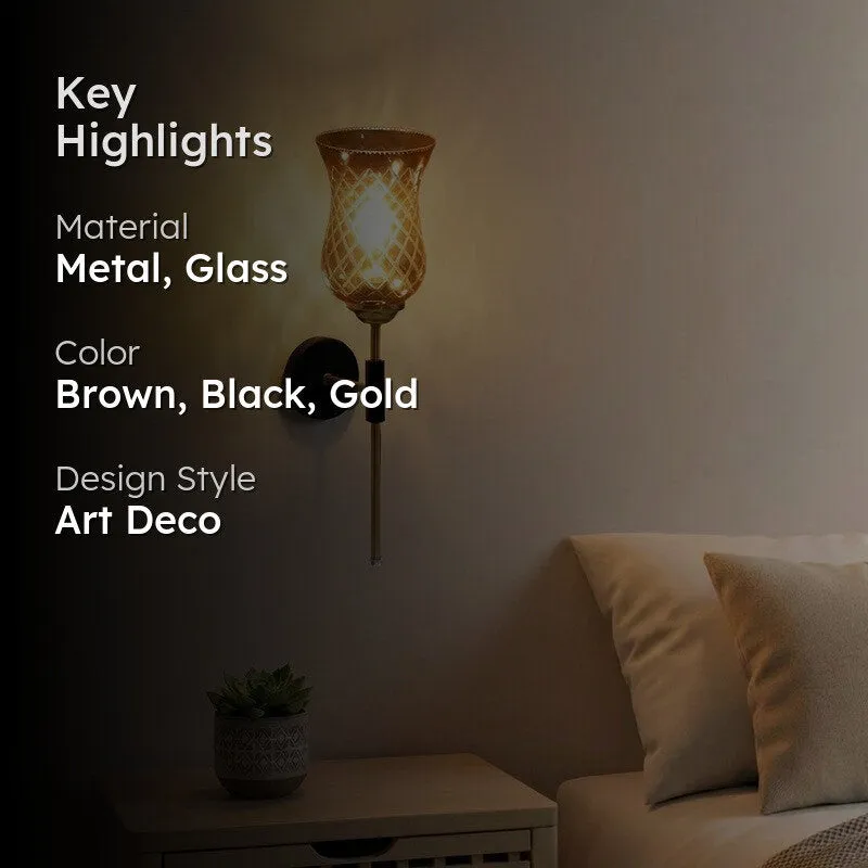 Honey Glow Decorative Glass Wall Lamp media 2