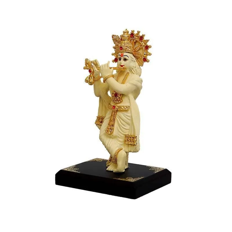 Standing Krishna Murti - Beige media 5