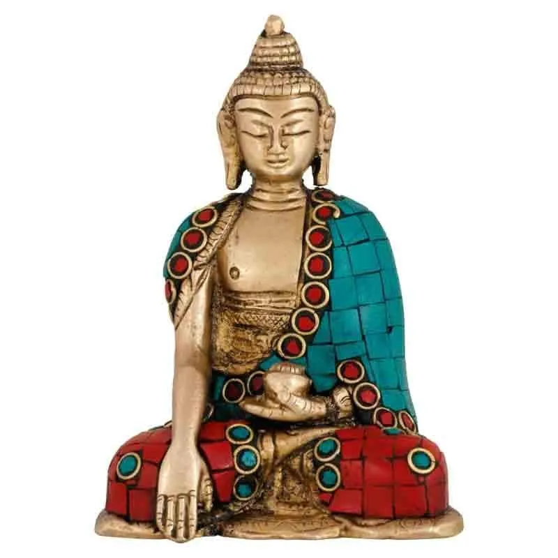 Soulful Buddha Brass Statue media 3